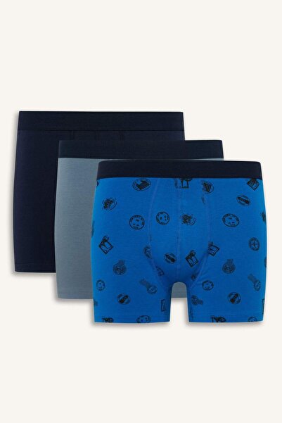 DeFacto Regular Fit Patterned 3-Piece Boxer G9312Ax26Sp