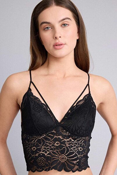 DeFacto Lace Covered Padded Underwire-Free Bralette G7763Ax26Sp