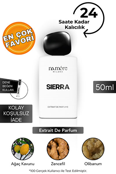 NA MORE Milano Namore SIERRA Extrait de Parfüm | Erkek | Yüksek Esans %33 | K...