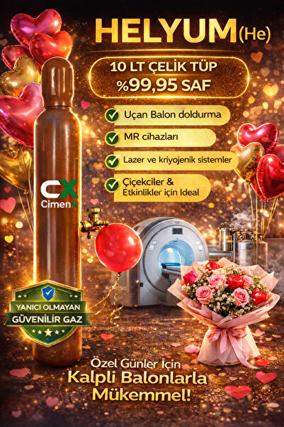 CX Helyum Gazı 10 Lt-Helyum Uçan Balon Gazı- Kendi Uçan Balonunu Kendin Yap-Yılbaşı-Parti-Eğlence
