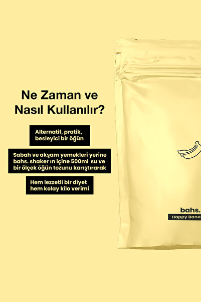 bahs. Proteinli Öğün Tozu - Happy Banana 600gr - 10 Servis