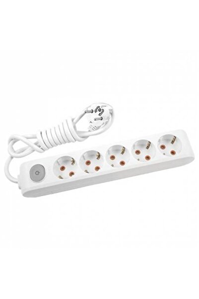 VİKO Ekonomik 5'li Anahtarlı Grup Priz Topraklı Çocuk Korumalı 10 Metre Kablo