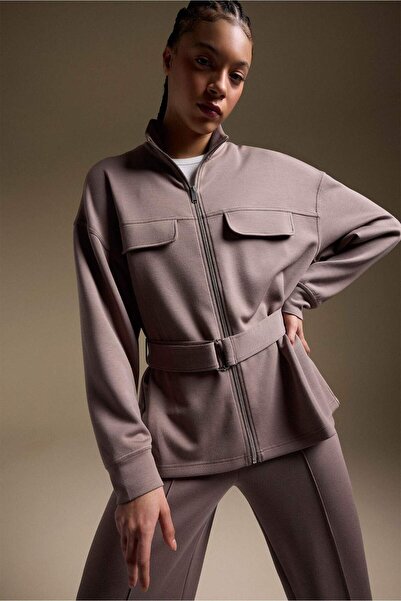 DeFacto Aırtech dugi kardigan Visoka kragna Modal F9064AX26SP