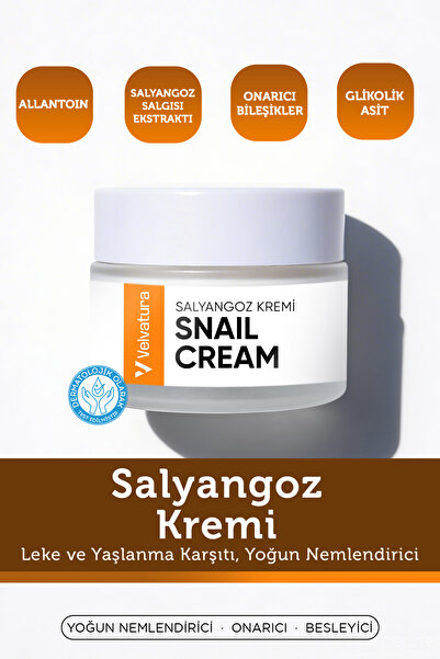 Velvatura Salyangoz Kremi Yaşlanma Karşıtı, Kırışıklık Önleyici, Yoğun Nemlen...