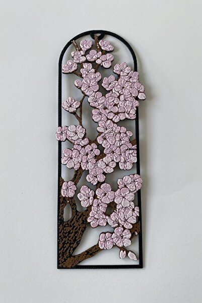 Good To Glow Sakura Kabartmalı Kitap Ayracı - Kiraz Çiçekleri Ağaçlı Japon Ba...