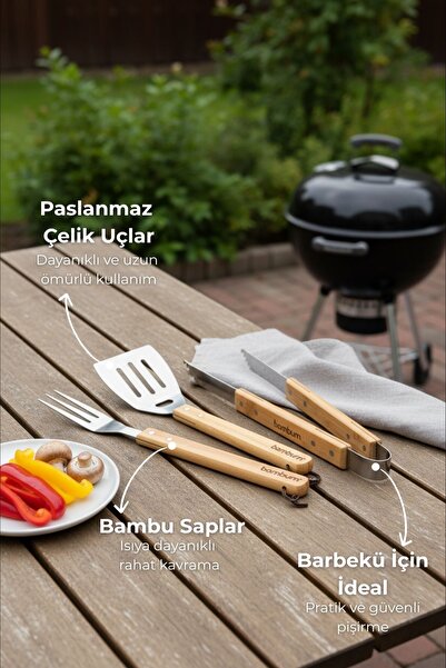 Bambum Texas 3 Parça Barbekü Seti
