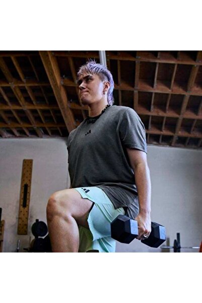 adidas Dizajnirano za trening, muška siva majica sa okruglim izrezom