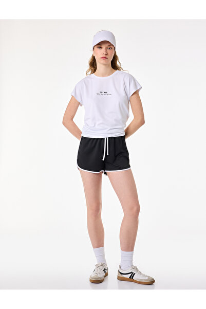 Koton Αθλητικό μπλουζάκι με κοντό μανίκι με λαιμόκοψη