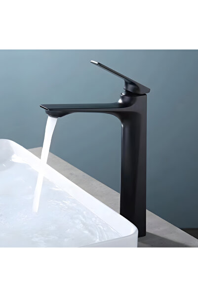 BiXXBi Baterie pentru Lavoar, Montaj pe Blat, Negru Mat, Cartus Ceramic, Acce...