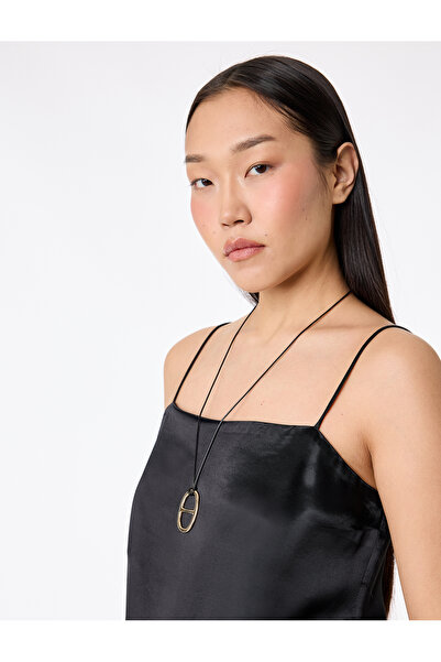 Koton Bluză din satin cu bretele subțiri și detalii din dantelă