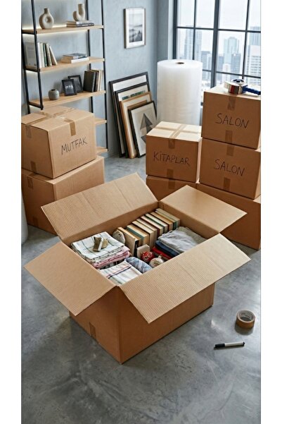 Alina Dizayn EŞYA TAŞIMA KOLİSİ,ÇİFT OLUKLU KARTON,TAŞINMA KOLİSİ,BOŞ KOLİ,ÇE...