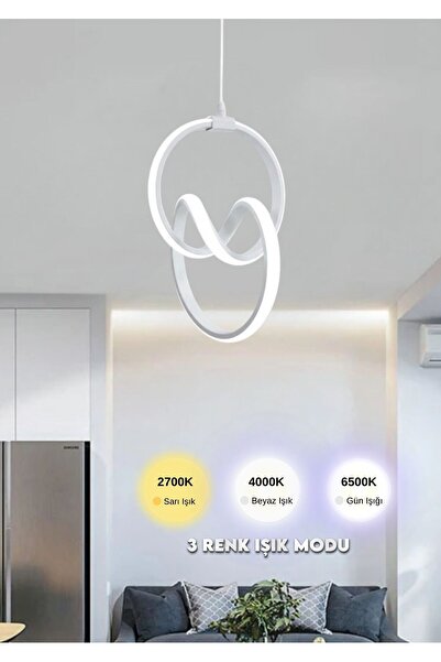 RONİSU AYDINLATMA Zen Sarkıt Led Avize - Oturma Odası, Salon, Mutfak Uyumlu L...
