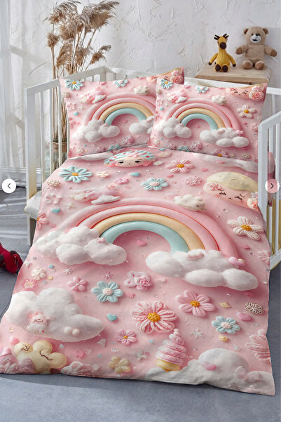 MonoHome Percale Premium Baby Bedding Set Princess 100X150 cm