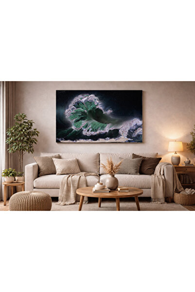 Mgi Design Pictură abstractă pe pânză cu valuri marine