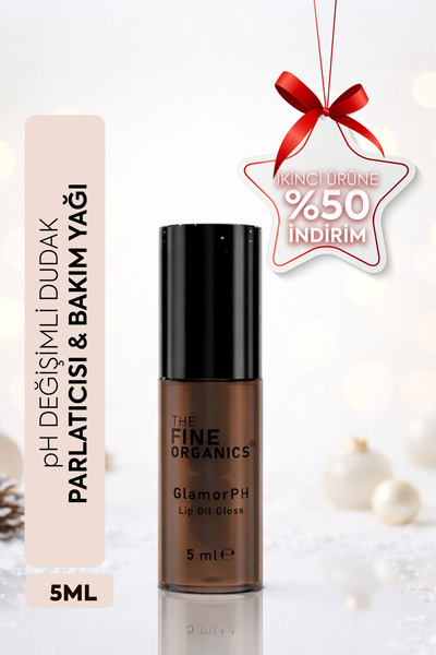 THE FINE ORGANICS GlamorPH pH Değişimli Dudak Parlatıcı & Bakım Yağı, pH Değe...