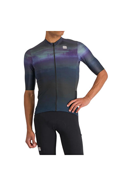 Sportful Tricou ciclism barbati Flow Supergiara SS 2024-Bleumarin/Negru-L