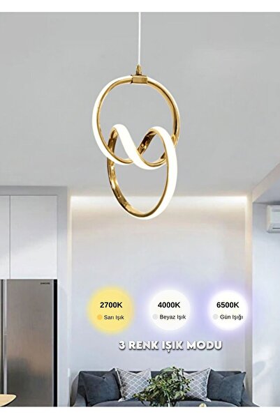 RONİSU AYDINLATMA Zen Sarkıt Led Avize - Oturma Odası, Salon, Mutfak Uyumlu L...