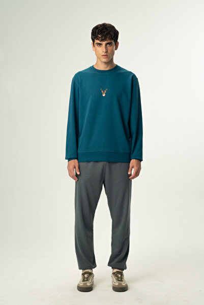 Reflect Studio Pantaloni de trening pentru bărbați din lână moale Red Fox - gri