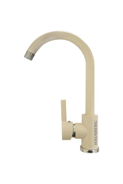 Hausberg Baterie de bucatarie HB-F5001, monocomanda, finisaj mat, Bej