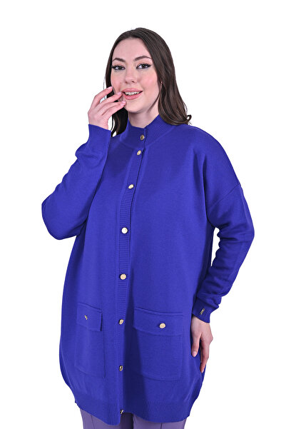 Invee Γαλλικό πλεκτό μάλλινο ζακέτα ΜΩΒ