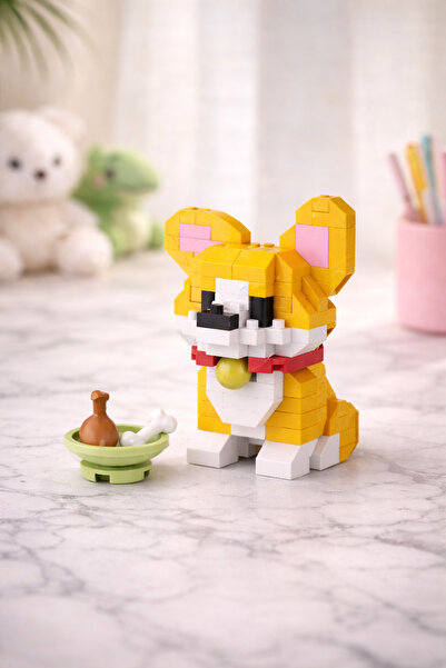 matheon Loz Micro Block Dog Building Set 160 Pieces Mini Block Toy Model 8605