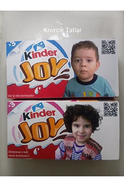 Kinder Kişiye Özel Kutu İçerisinde 3'lü Joy [1 ADET] – Doğum Günü, Parti, Sev...