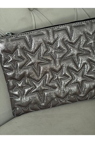 MyleeButik Yıldız Nakışlı Star Kadın Kapitone Portföy El Çantası & Clutch