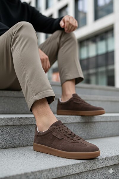 Lufian Pele muške kožne patike svetlo smeđe