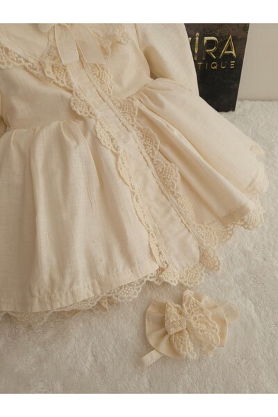 Elwirababyboutiqe فستان كتان عتيق