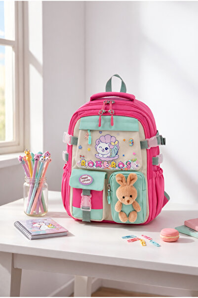 Roxbros Rucsac pentru școală primară cu mai multe compartimente în stil coree...