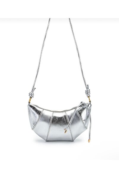 DMG Collection Geantă de umăr pentru femei, model croissant, cu detalii din p...