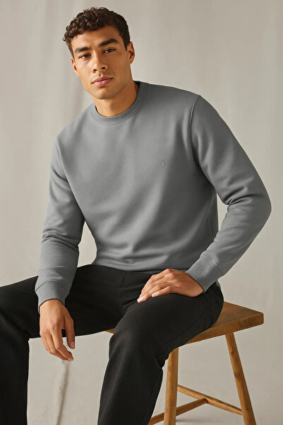 COMBİNE MİCHAİL Muški zimski debeo osnovni široki sivi džemper