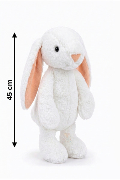 Blur Home Uyku Arkadaşı Oturabilen Peluş Tavşan 45 Cm Wellsoft Beyaz - Pera Balon
