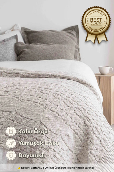 Battani.Co Početna Debeli Pleteni Ćebe Sofa i Krevet Gornji Dekorativni Ćebe ...