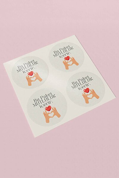 Basic Sense Thank You Sticker Teşekkürler Etiketi Kargo Ambalaj Paketleme Etiketi - 3x3cm 90 Adet - ST2304