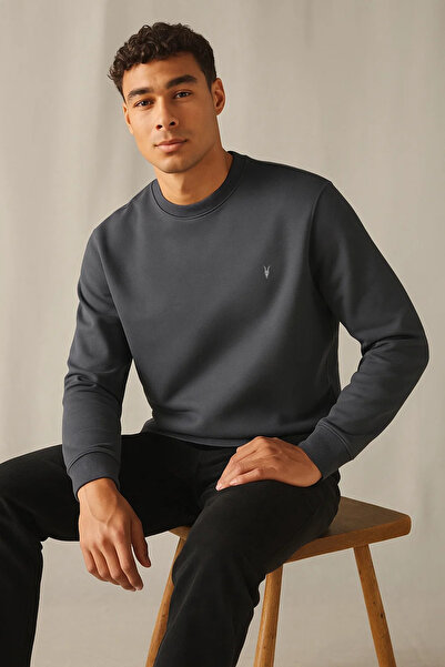 COMBİNE MİCHAİL Pulover de iarnă pentru bărbați, gros, de bază, lejer, afumat