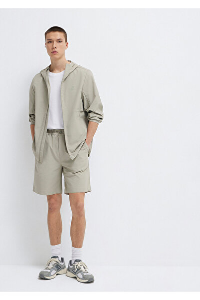 Mavi Elastic Waist Beige Shorts 0410315-70154