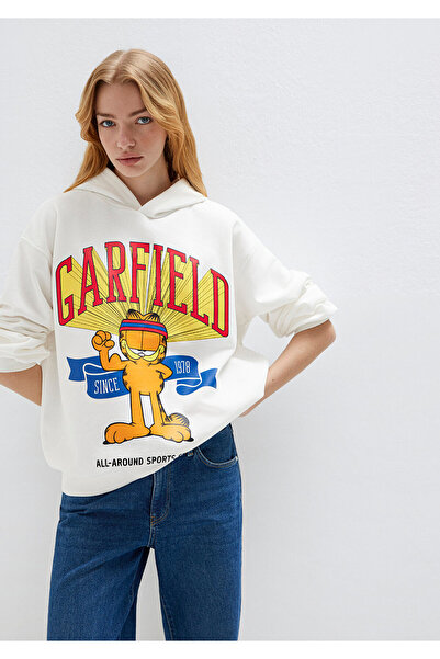 Mavi Garfield Baskılı Ekru Sweatshirt 1S10530-80194