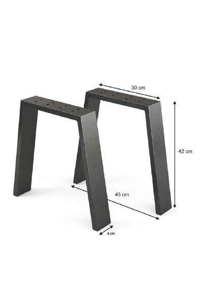 Genel Markalar Metal Bank Sehpa Orta Sehpa Ayağı 2 Adet Ayak 42 cm Mobilya Ayağı