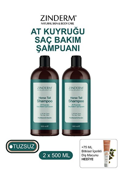 zinderm شامبو ذيل الحصان - شامبو خالي من الأملاح مضاد لتساقط الشعر وفعال في ا...