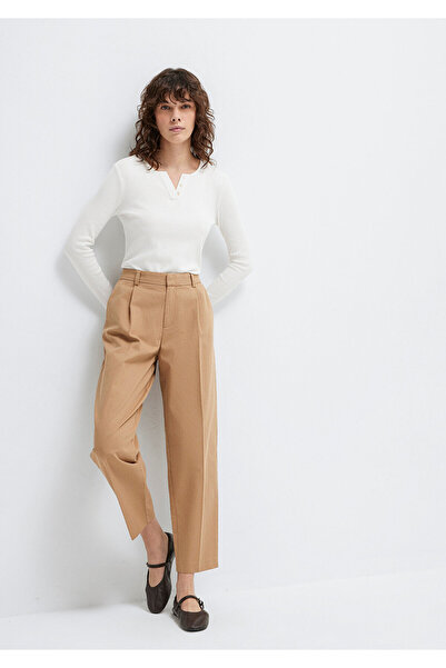 Mavi Brown Pleated Trousers 1011147-70215