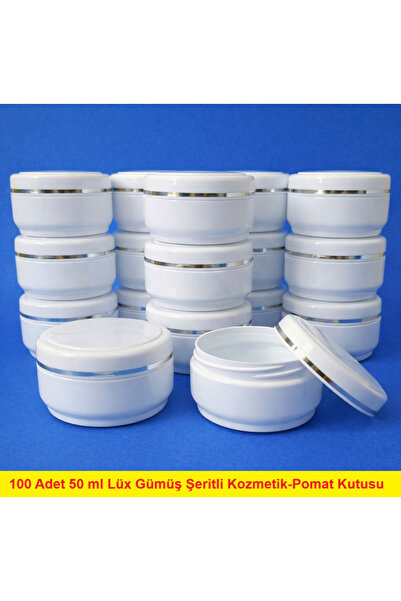 demethome Luxury Striped White 50 ml Empty Pomade-cream-cosmetic Box 100 Pieces