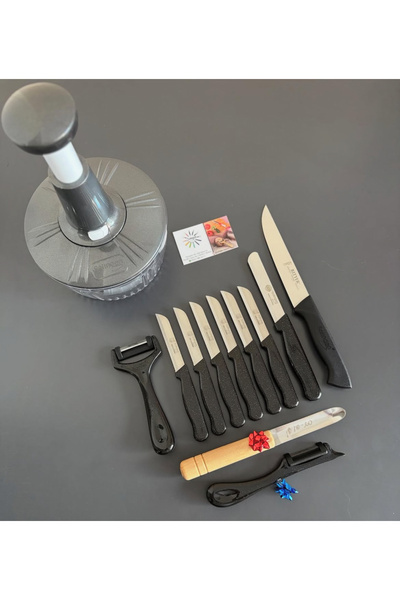 Best Home BESTHOME Siyah Simli Tam Mutfak Bıçak Seti