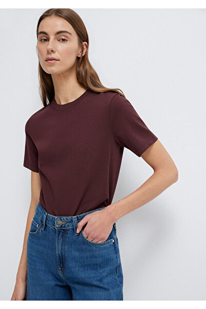 Mavi Кафява базова тениска с тясна кройка / Slim Cut 1613788-70223