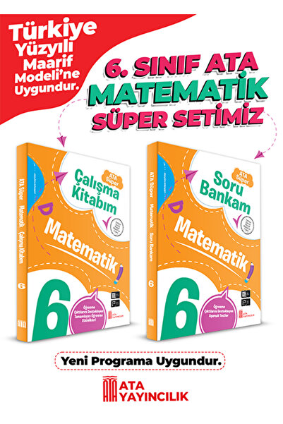 Ata Yayıncılık 6. Sınıf Matematik Süper Set (Soru Bankam + Çalışma Kitabım)