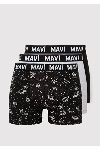 Mavi 3lü Baskılı Boxer 0911219-900