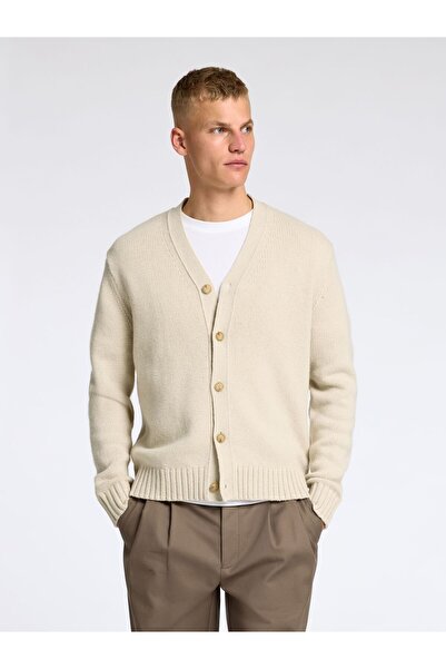 Selected Homme Strickjacke Relaxed Fit Wollgemisch