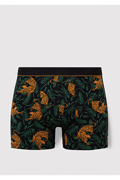 Mavi Kaplan Baskılı Boxer 0910117-900