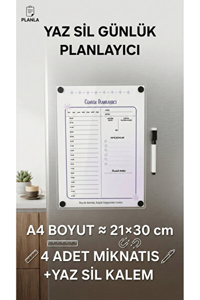 URDE Yaz Sil Günlük Planlayıcı Günlük Ajanda - Yapılacaklar Listesi, Motivasy...