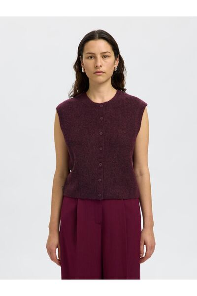 Selected Femme Strickweste Wollgemisch